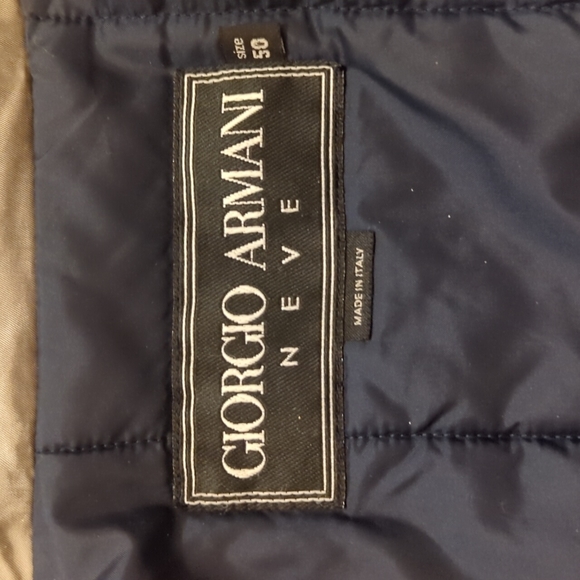 Giorgio Armani ski jacket Neve collection. N. American size L. Dark grey/silver - Picture 1 of 5